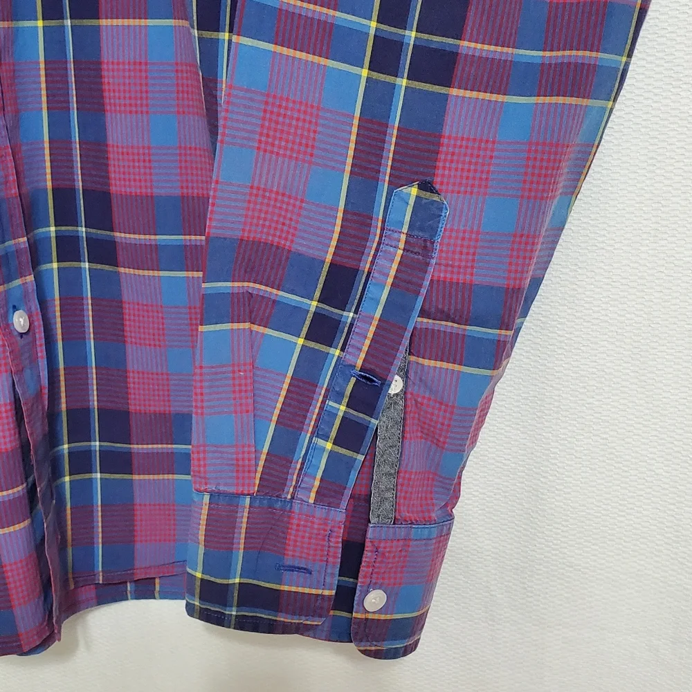J. Crew Tartan Plaid Longsleeve Button Down Shirt Cotton Men's Large